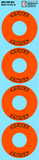 Maugrafix - Decals for Hotrace Carbon Rims - Orange - Small - Set of 4
