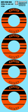 Maugrafix - Decals for Hotrace Carbon Rims - Orange - Stripe - Set of 4